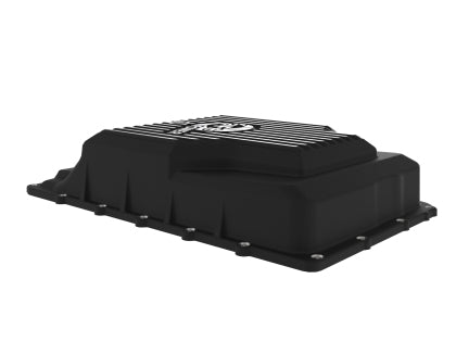 AFE 17-24 FORD F-150 10R60/10R80 PRO SERIES REAR TRANSMISSION PAN BLACK W/ MACHINED FINS