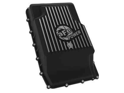 AFE 17-24 FORD F-150 10R60/10R80 PRO SERIES REAR TRANSMISSION PAN BLACK W/ MACHINED FINS